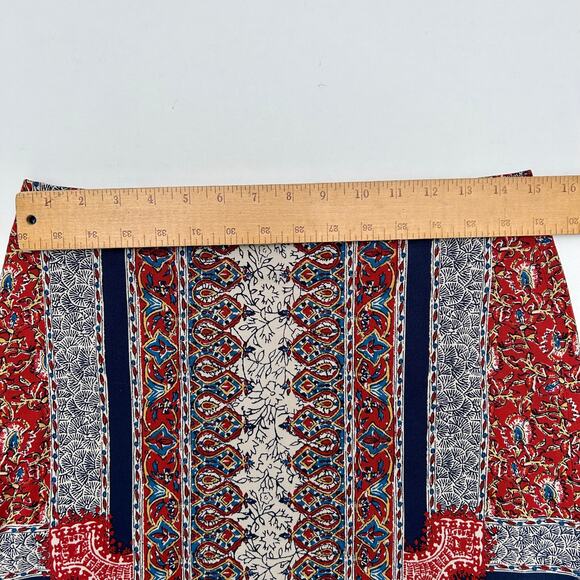 Lucky Brandt Skirt Knee Length Straight Pencil Zip Boho Paisley NWT Size Large - Picture 7 of 10